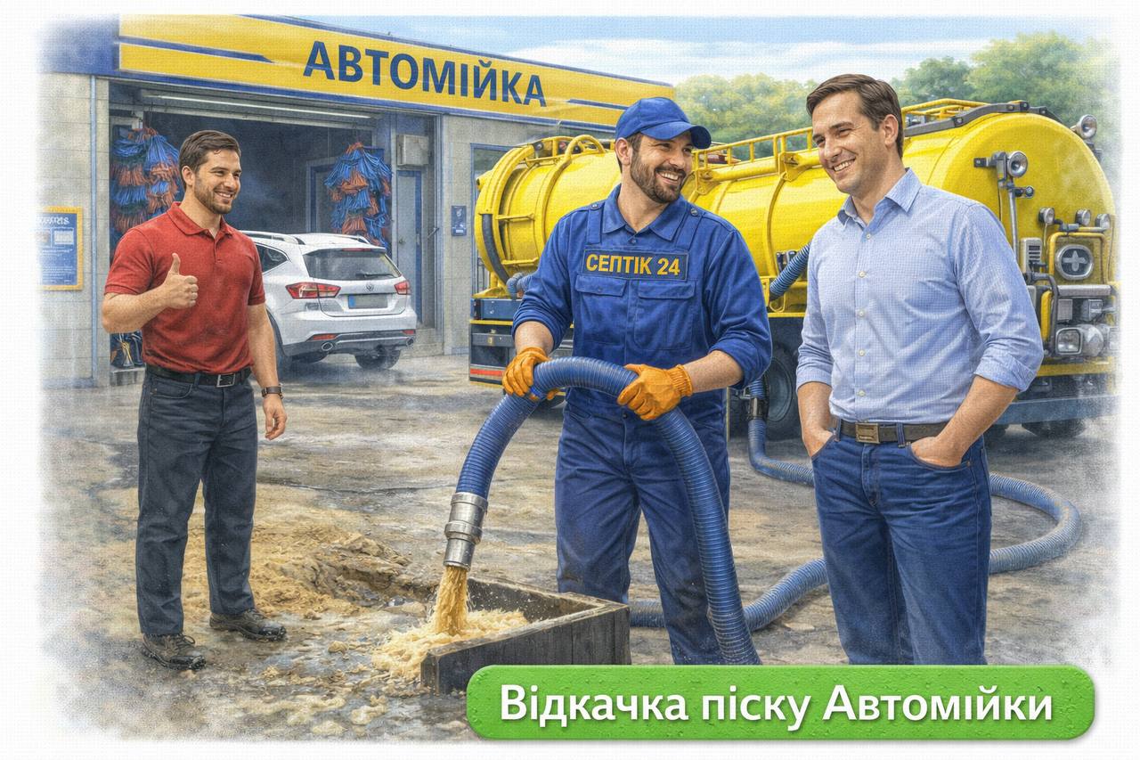 Откачка песка автомойки