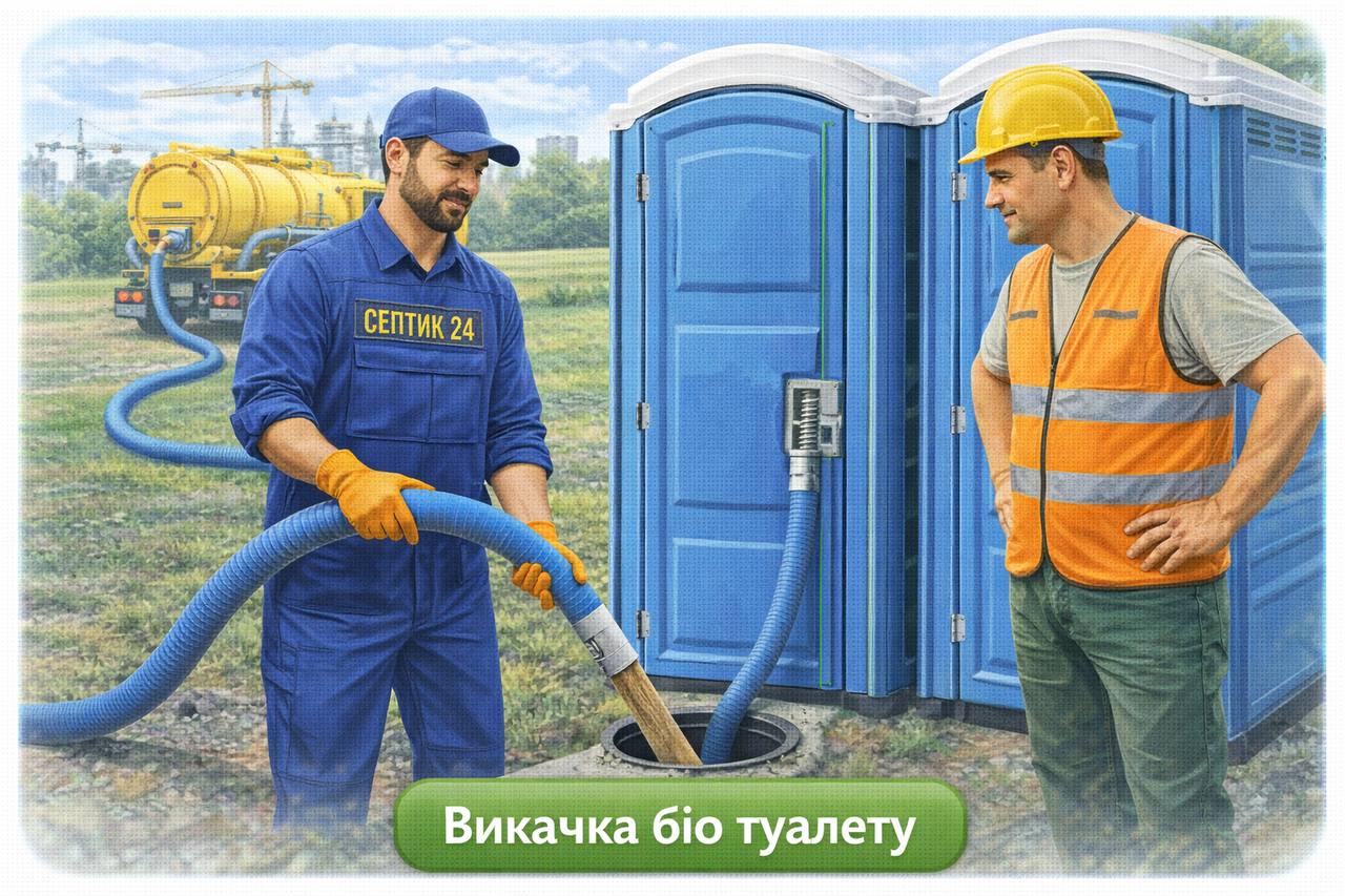 Викачка бiо туалету